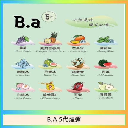 B.A 5代主機煙彈電子煙一盒三顆